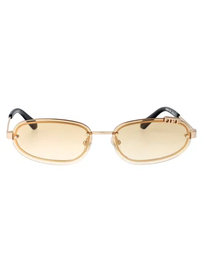 Off-white Miami Sunglasses In Gold Gradient Brown