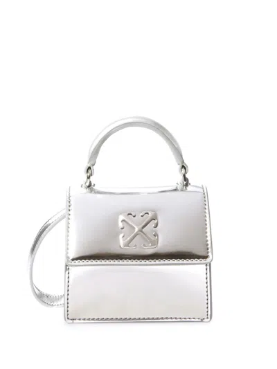 Off-white Micro Jitney Handbag In Silver