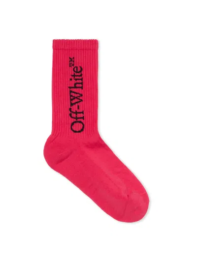 Off-white Mid Calf Socks In Pink