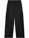Off-white Elasticated Ankles Cargo Trousers In Black