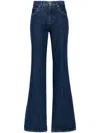 Off-white Mid-rise Flared Jeans In 蓝色