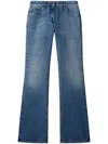Off-white Off White Womens Slim Flared 5pkt Pant In Blue