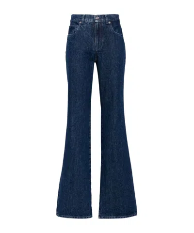 Off-white Mid-rise Flared Jeans In Blue