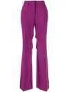 Off-white Mid-rise Flared Trousers In Purple