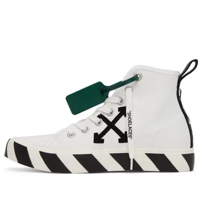 Off-white Mid-top Vulcanised Canvas Sneaker 'white Green Black'