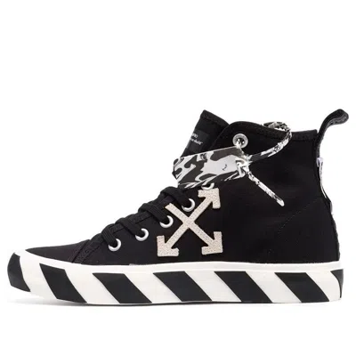 OFF-WHITE Off-White Mid-Top Vulcanized Canvas Sneaker 'Black White'