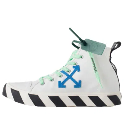 Off-white Mid-top Vulcanized Canvas Sneaker 'white Blue Green Black'