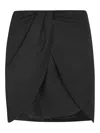 Off-white Wo Twist Wool Miniskirt In Black