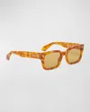 Off-white Midland Square Acetate Sunglasses In 6d62 Light Havana Camel