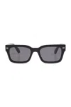 Off-white Midland Square Frame Sunglasses In Black/dark Grey