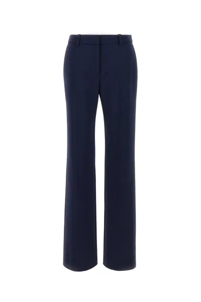 Off-white Wide-leg Virgin-wool-blend Trousers In Blue