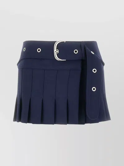 OFF-WHITE MIDNIGHT STRETCH WOOL BLEND MINI SKIRT