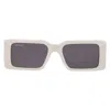 Off-white Milano Dark Grey Square Unisex Sunglasses Oeri097 0107 54 In Neutral