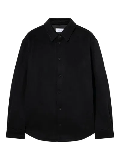 Off-white Quote Military Overshirt In Black