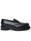 OFF-WHITE MILITARY BLACK LEATHER LOAFERS