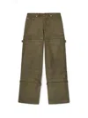 Off-white Relaxed Carpenter Style Trousers In Green