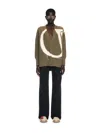 MILITARY GREEN MAXI LOGO CARDIGAN
