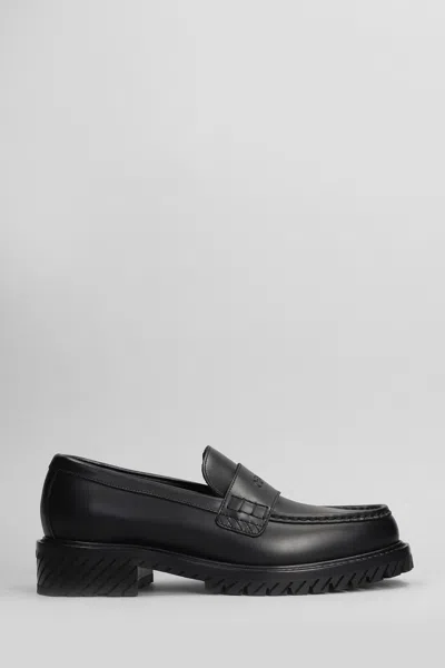 Off-white Black Military Loafers In Black Black