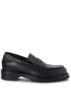 OFF-WHITE MILITARY LOGO-DEBOSSED LEATHER LOAFERS
