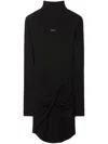 Off-white Mini Abito Twist In Black