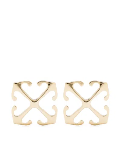 Off-white Mini Arrow Earrings In 7600 Gold No Color