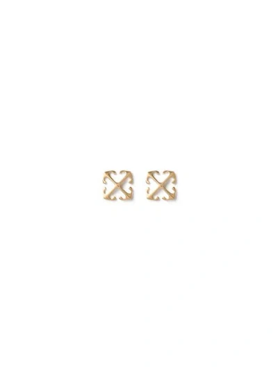 Off-white Mini Arrow Earrings In Gold