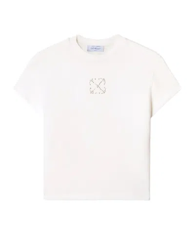 OFF-WHITE OFF-WHITE LOGO EMBELLISHED CREWNECK T-SHIRT