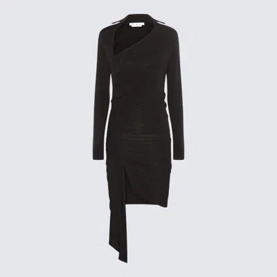 OFF-WHITE OFF-WHITE BLACK VISCOSE STRETCH DRESS