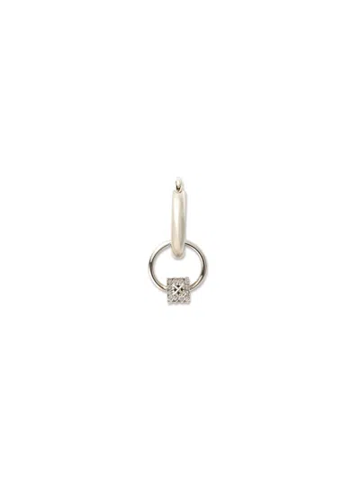 OFF-WHITE MINI DICE MONO HOOP EARRING
