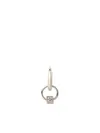 Off-white Mini Dice Single Hoop Earring In Silver
