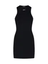 Off-white Logo-print Mini Dress In Black White