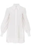 Off-white Off White Mini Shirt Dress In White