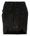 Off-white Crystal-embellished Mini Skirt In Black