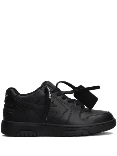 Off-white Minimalist Black Sneakers With Unique Detailing