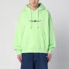 Off-white Logo Hooded Sweatshirt In Green
