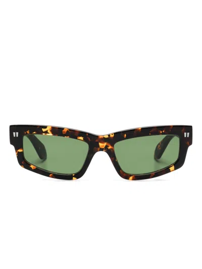 Off-white Miramar Sunglasses In Green