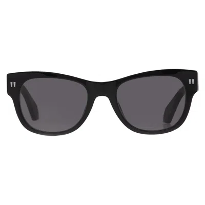 Off-white Moab Dark Grey Square Unisex Sunglasses Oeri107 1007 52 In Black