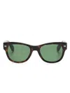 Off-white Moab Oval-frame Sunglasses In Brown