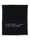 OFF-WHITE MODERN AND SOPHISTICATED BOOKISH LOGO EMBROIDERED SCARF FOR MEN