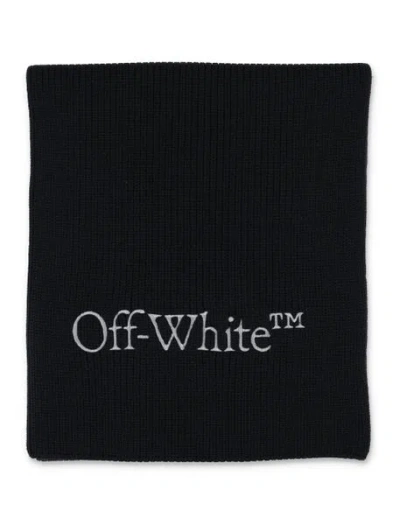 OFF-WHITE MODERN AND SOPHISTICATED BOOKISH LOGO EMBROIDERED SCARF FOR MEN