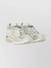 Off-white Modern Sneakers With Textured Sole And Mesh In White
