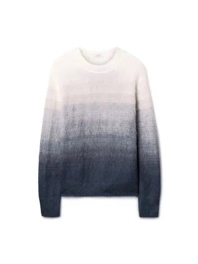 Off-white Mohair Arrow Gradient Knit Crewneck In Blue