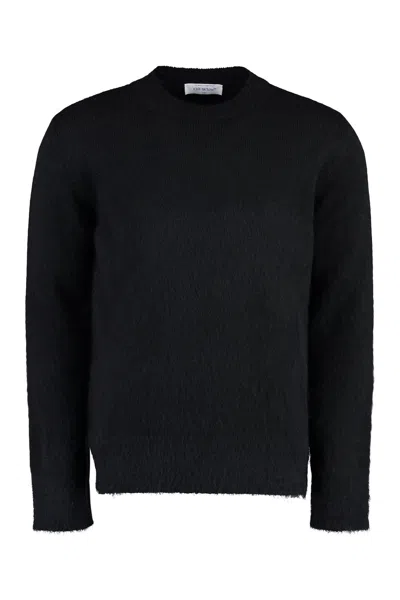 Off-white Mohair Blend Sweater In Black