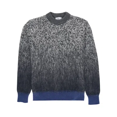 Pre-owned Off-white Mohair Degrade Arr Knit Crew 'anthracite' | Grey | Men's Size M In Gray
