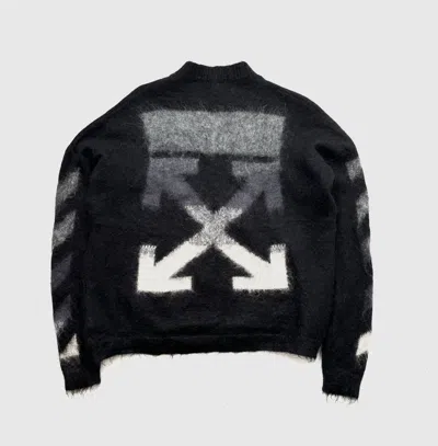 Pre-owned Off-white Mohair Knit Sweater In Black