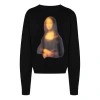 Off-white Mona Lisa Applique Sweat Shirt Men's Black