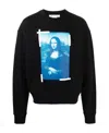 Off-white Monalisa Over Crew-neck Sweatshirt In Black