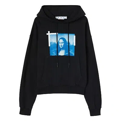 Pre-owned Off-white Monalisa Over Hoodie Mens Style : Ombb037c99fle00 In Black/blue