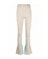 Off-white Monogram Ankle-slit Trousers In Nude