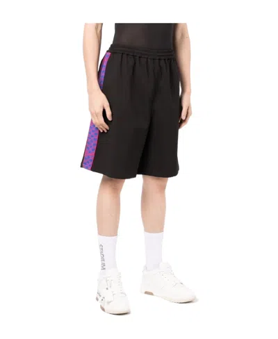 Off-white Monogram Band Track Shorts In Black